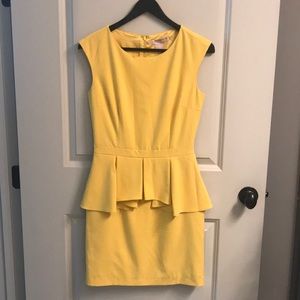 Mustard fitted dress